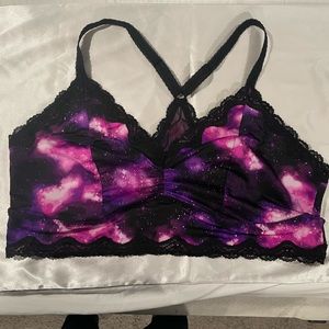 TORRID galaxy print racerback bralette microfiber unlined